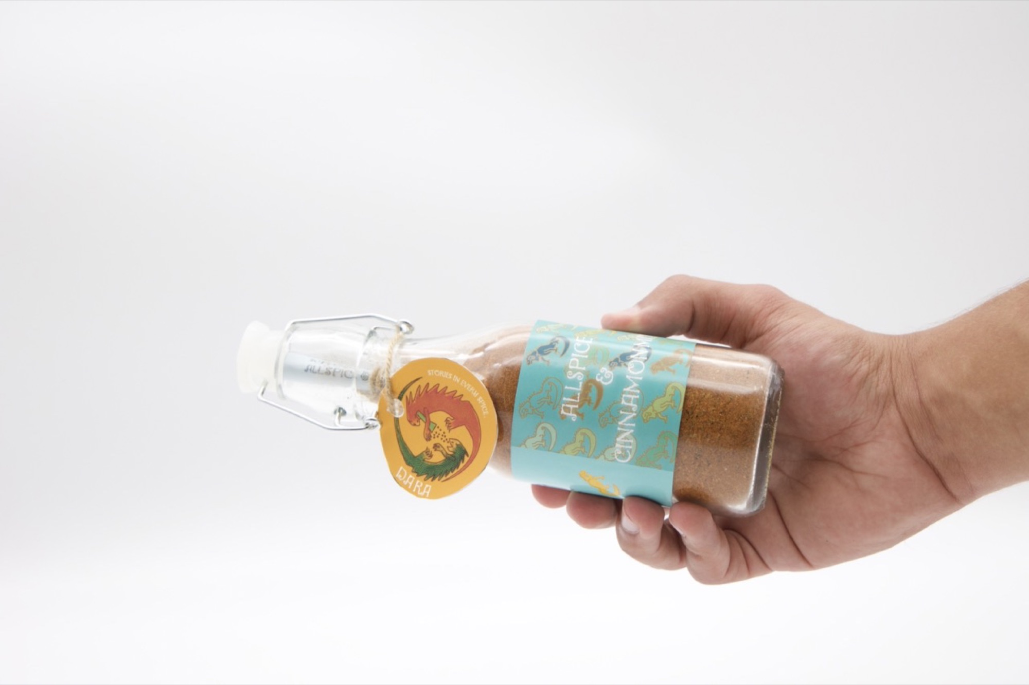 DARA packaging photographed with spices