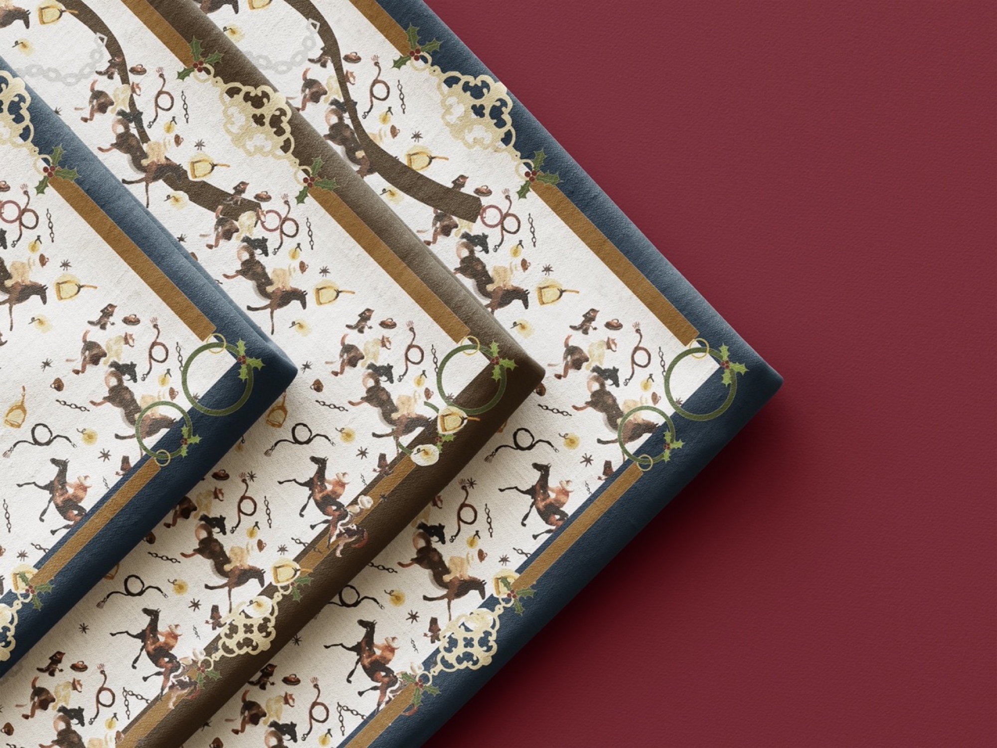 Equestrian scarf mockup