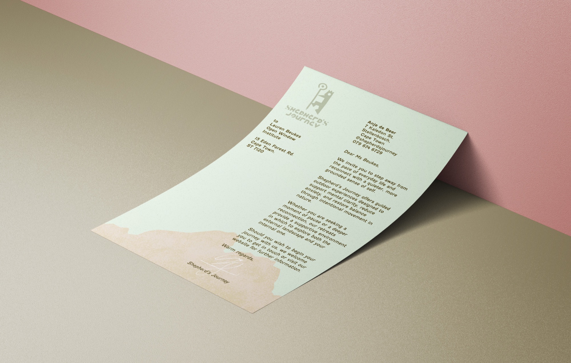 Letterhead front mockup